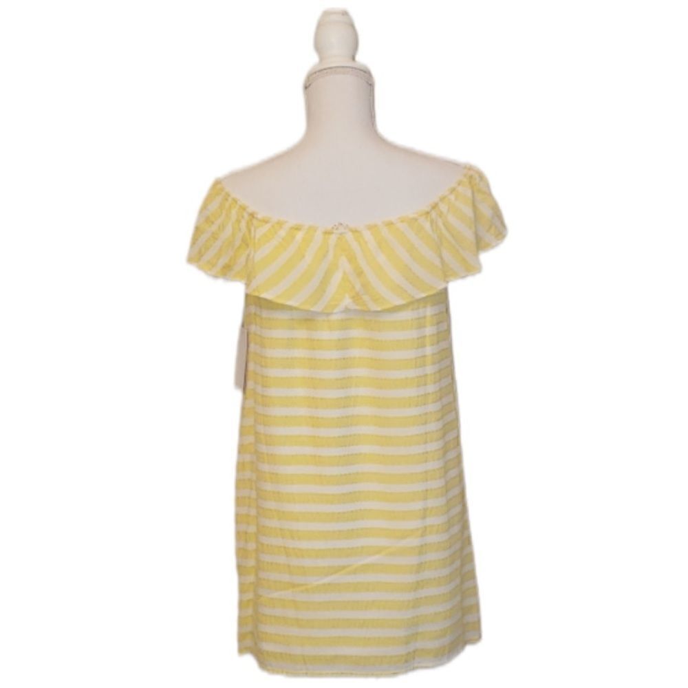 Copper Key Off The Shoulder Stripped Dress - Picture 2 of 4